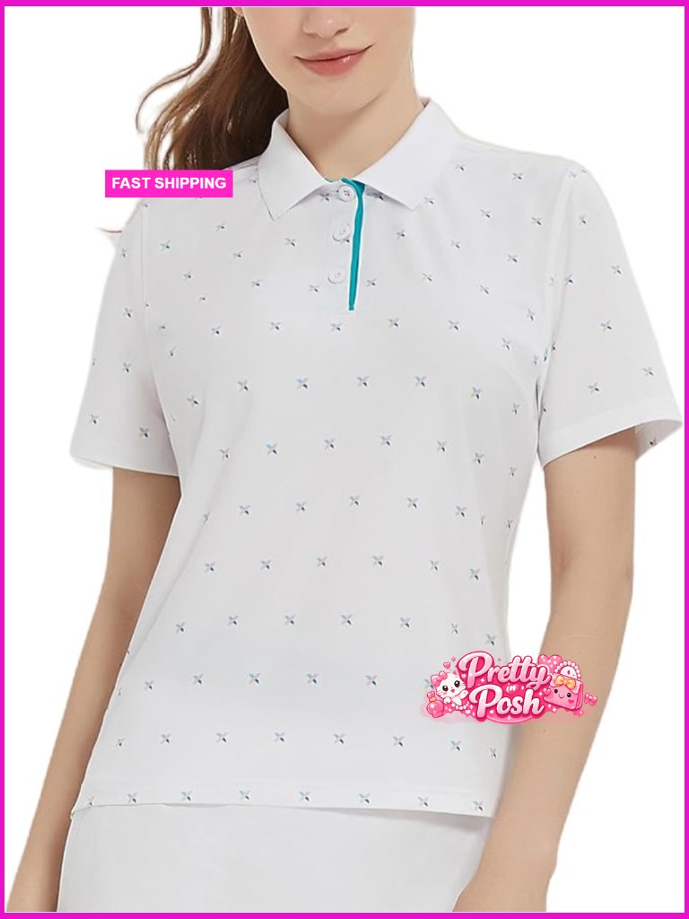 Nylon Spandex Quick Dry Stretch Polo Shirt Athletic Golf Tennis